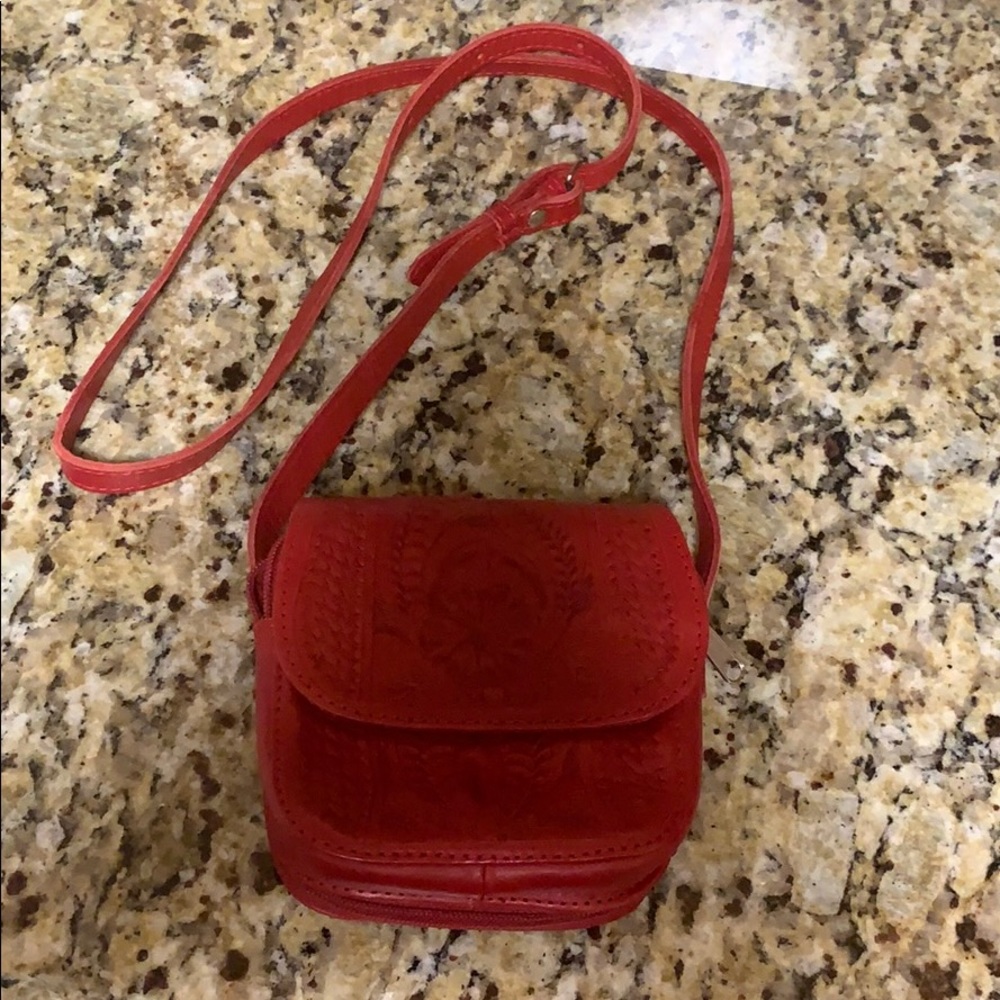 Leather mini crossbody